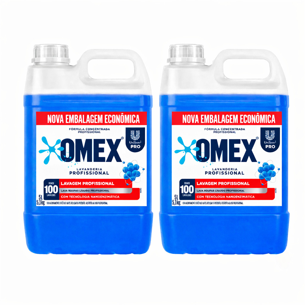 Kit 2 Unidades Sabão Líquido Omex Concentrado Profissional 5L ...