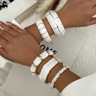 Pulseira Irregular retrô com gotejamento de óleo