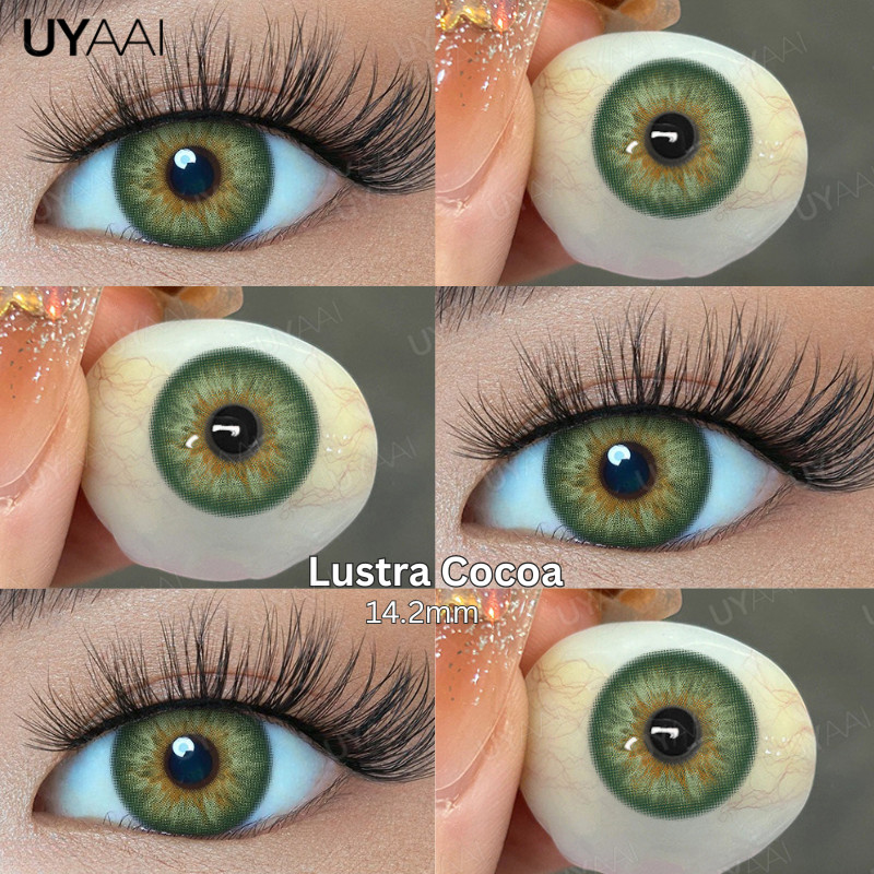UYAAI 2026 1 Par Athena Brown Contatos Coloridos Lustra Lentes