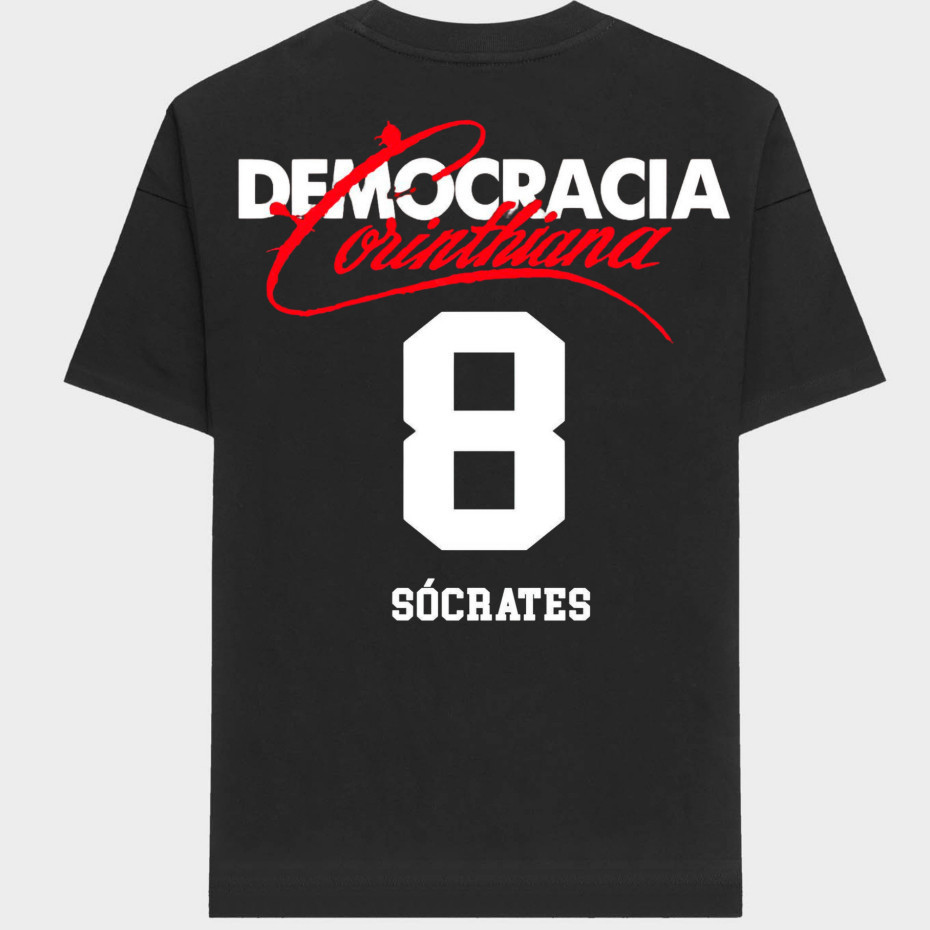 Camiseta Corinthians CP S crates Camisa Democracia Corinthiana Unissex 