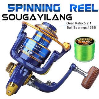 Sougayilang Carretel De Pesca Giratório 1000-7000 Modelo 12BB 5.2 : 1 Relação De Engrenagem Para Em Água Doce em Oferta na Shopee