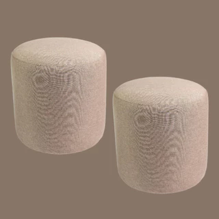 Puff Perse em Linho | Design Versátil com Acabamento Sofisticado em Oferta na Shopee