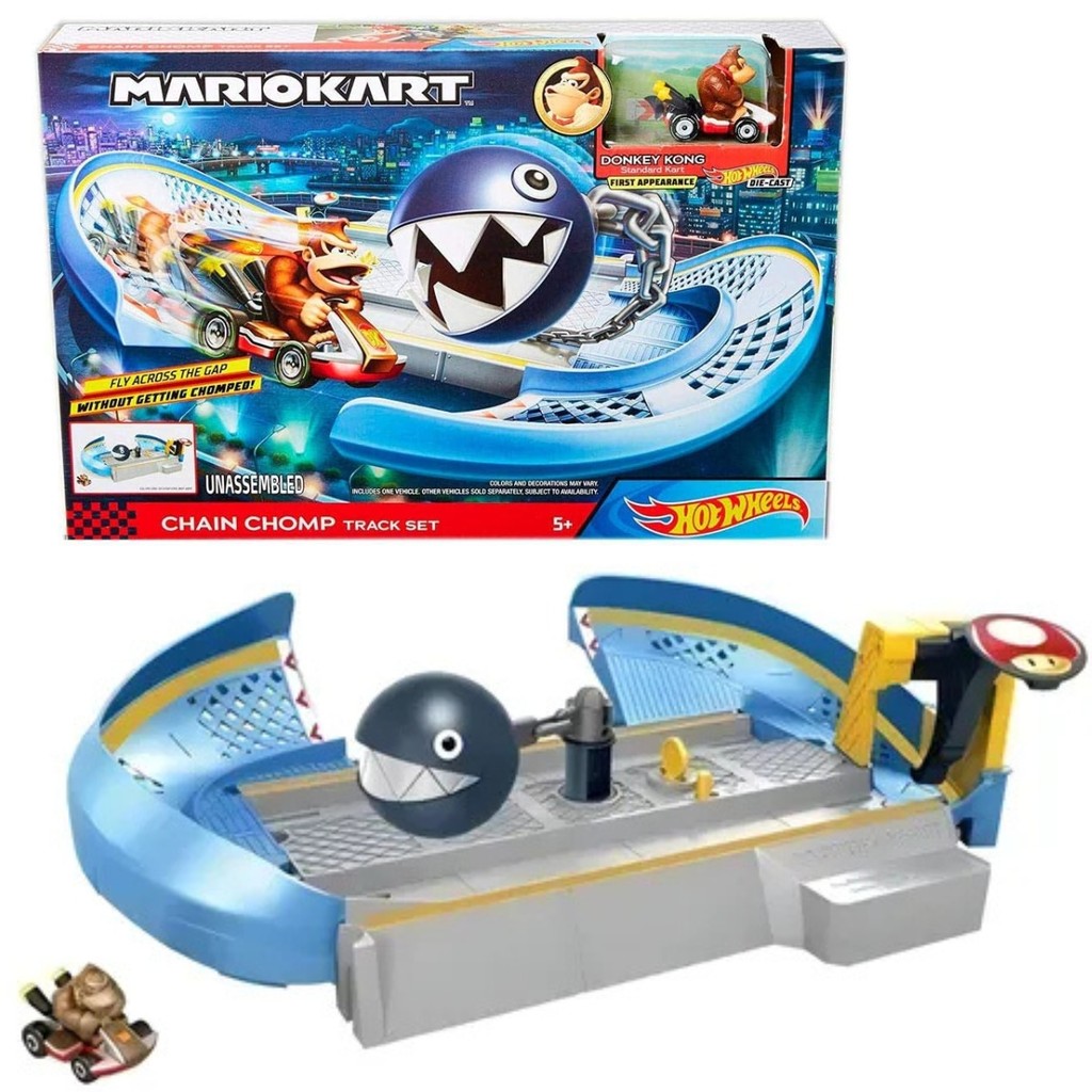 Pista Mario Kart Hot Wheels Mordida De Chain Chomp Donkey | Shopee Brasil
