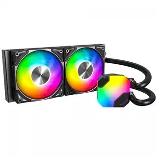 Water Cooler Montech HyperFlow ARGB, 240mm, Intel-AMD, Preto em Oferta na Shopee