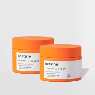 Kit Creme Hidratante Facial com Vitamina C (2 Produtos) em Oferta na Shopee