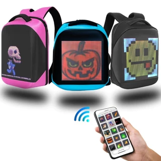 Mochila LED Bluetooth com Display Digital Personalizável – Presente Criativo p/ Tech Lovers em Oferta na Shopee
