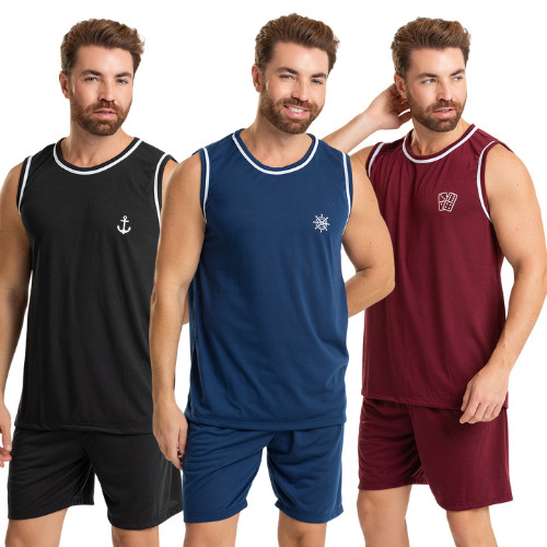 kit 3 pijamas masculino camiseta regata verão em Oferta na Shopee