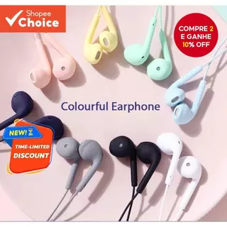 Macaron 3.5mm Fones De Ouvido Com Fio Colorido Redução Ruído Fone Dos Desenhos Animados Alta Fidelidade Qualidade Som em Oferta na Shopee