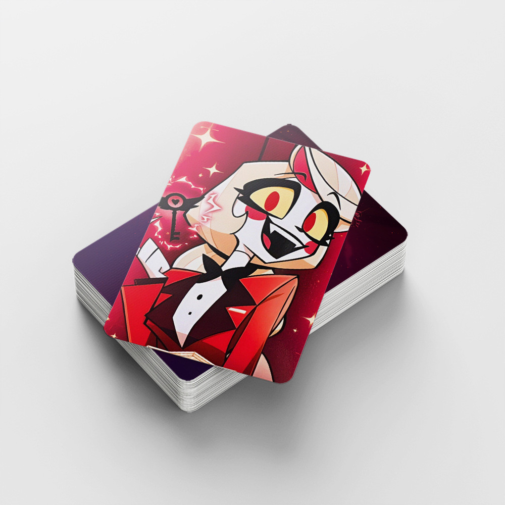 Hazbin Hotel Photocard Lomo Cartão 60pcs + 32pcs Adesivo Pequeno