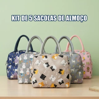 Lancheira Térmica Kit Econômico 3 5 ou 10 Peças | Ideal Trabalho Escritório