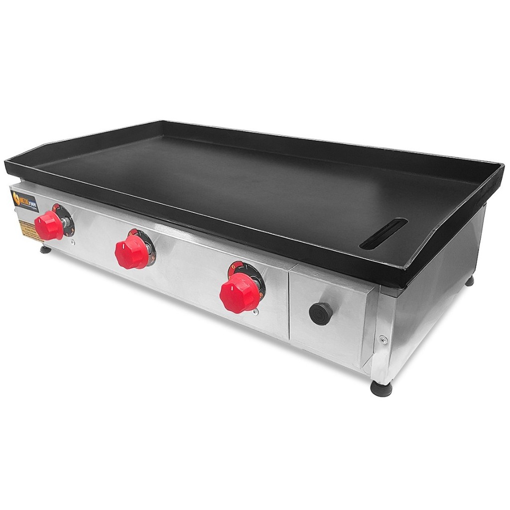 Chapa Chapeira para Lanches Porções Profissional A Gas 80x40