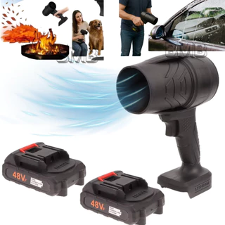 Soprador De Folhas Turbo Portátil Recarregável 48v Com 2 Baterias Potente Limpeza Interna e Externa
