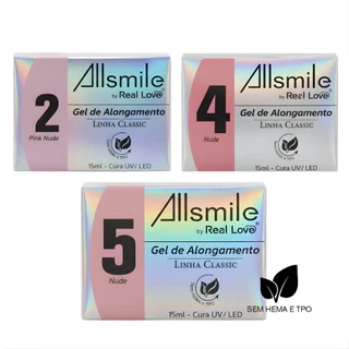 Kit 3 Geis Construtor de Unha AllSmile 15ml Real Love - Cores 2 - 4 e 5 em Oferta na Shopee
