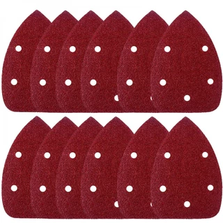 Folha de lixa delta para lixadeira triangular 95 x 140 mm  grão 60/120 com 12 peças em Oferta na Shopee
