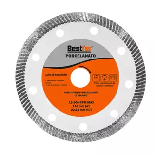 Disco diamantado turbo 110 mm para porcelanato - BFH1861 - Bestfer em Oferta na Shopee