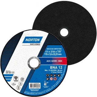 Disco de corte para metal e inox 4.1/2x3/64x7/8pol - Norton em Oferta na Shopee