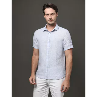 Camisa Masculina Cannes Linen Calvin Klein - Marinho em Oferta na Shopee