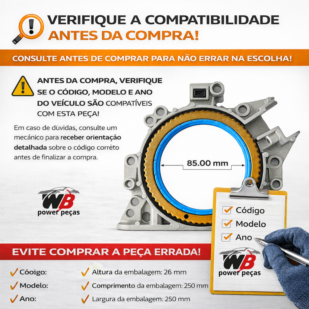 Retentor Volante Gol G5 G6 1.0 1.6 Fox Parati Polo Saveiro Sensor