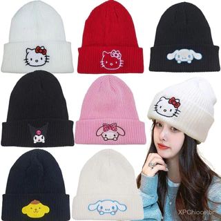 Chapéu De Malha, Kuromi Cat Dog Chapéus Quentes De Inverno E Outono, Gorro Aquecedor De Orelha Bordado Feito