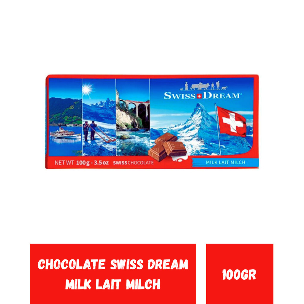 CHOCOLATE SWISS DREAM SABORES IMPORTADO SUIÇA 100G | Shopee Brasil