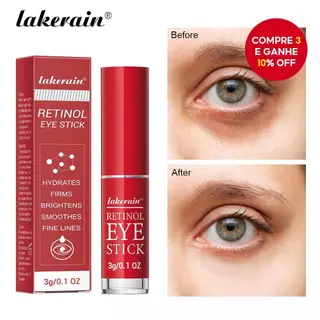 Bastão de Creme para Olhos de Retinol 3g: Reduz Bolsas nos Olhos, Ataca Olheiras e Hidrata a Área dos Olhos em Oferta na Shopee