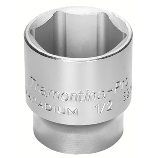 Soquete sextavado 8 mm encaixe 1/2" aço cromo vanádio - Tramontina em Oferta na Shopee