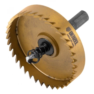 Serra copo para metal 65 mm revestimento em Nitreto de Titânio com suporte Denzel em Oferta na Shopee