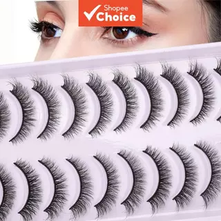 10 Pares De Cílios Postiços 3D Enrolados Grossos , Design Natural De Extensão De Cauda De Olho , Ajuste Leve E Macio em Oferta na Shopee