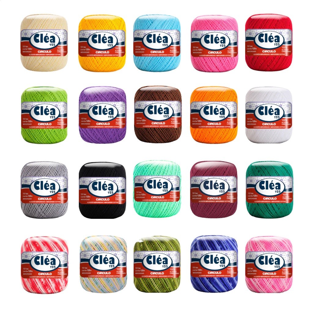 Linha de Croche Clea 125 Circulo Novelo Pequeno com 125 Metros | Shopee ...