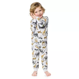 Pijama Infantil Masculino Inverno Manga Longa Safari  Kyly 207815 em Oferta na Shopee