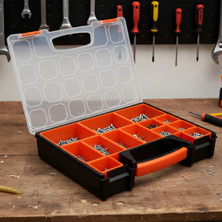 Caixa Organizadora Tipo Maleta Multiuso com 13 Divisórias e Tampa Transparente em Oferta na Shopee