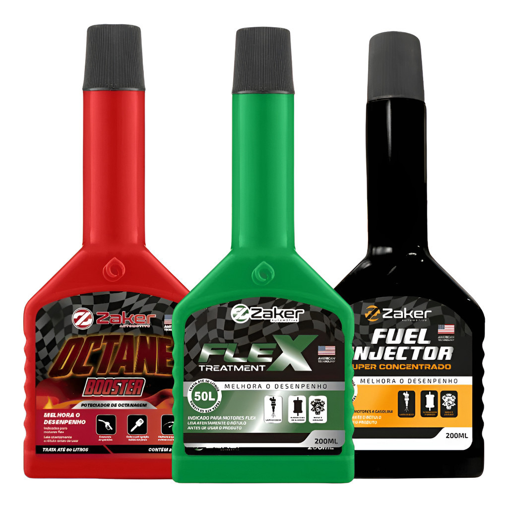 Kit Limpeza 3 Aditivos Flex, Octane E Fuel Injector 200ml | Shopee Brasil