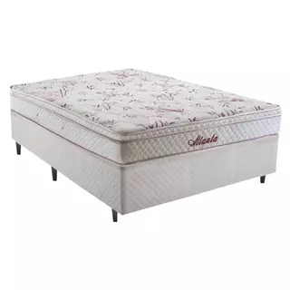Cama Box Casal Herval Atlanta, Molas Bonnel, 59x138x188 cm em Oferta na Shopee