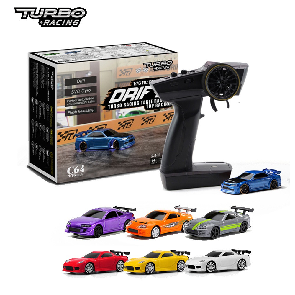 Turbo Racing 1 : 76 C64 C71 TC01 Drift RC Carro Pode Ser Desmontado E Modificado RTR Carregamento Remoto Esportivo