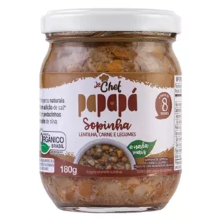 Sopinha Orgânica Papapá La Chef Lentilha, Carne e Legumes 180g em Oferta na Shopee