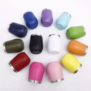 Kit 15 Copo Térmico 360ml Cuia Cores Personalizado Confraternização Amigo Secreto Nome e Logo Aço Inox Dia Dos Professor