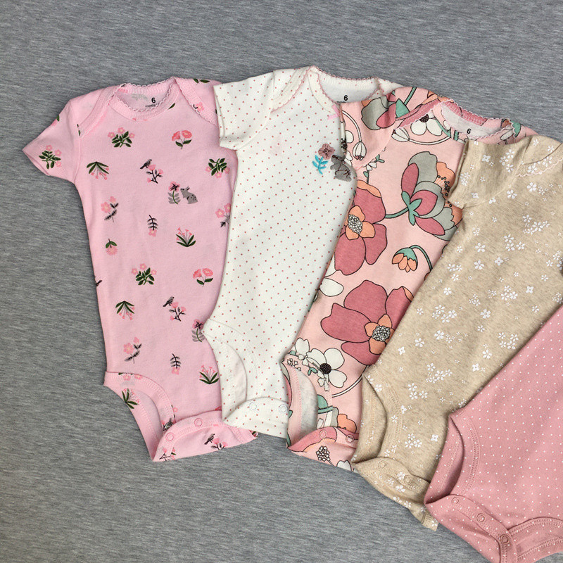 Body Infantil Feminino 6EXX Carters / Roupas Infantis Femininas Carters / Body para Bebê / Body de Manga Curta para Bebê em Oferta na Shopee