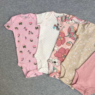 Body Infantil Feminino 6EXX Carters / Roupas Infantis Femininas Carters / Body para Bebê / Body de Manga Curta para Bebê em Oferta na Shopee