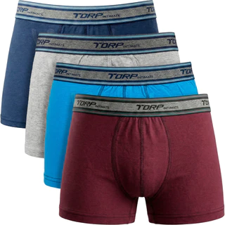 Kit 4 Cuecas Boxer Torp Cotton Elástico Exposto Original em Oferta na Shopee