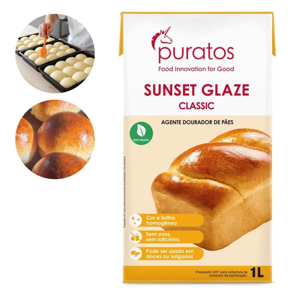 Preparado Para Cobertura 1 L Sunset Glaze Dourador Panificaç