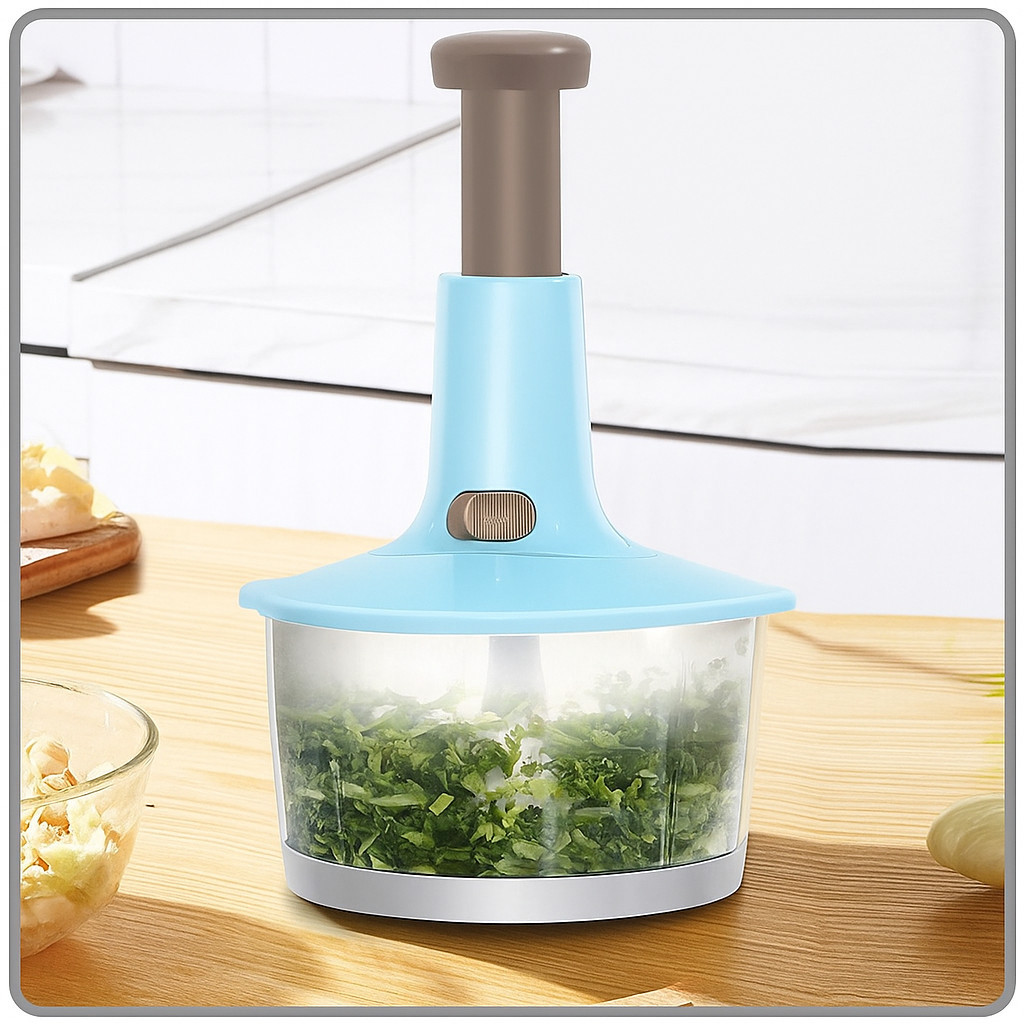 Processador De Alimentos Manual 1,5L – 3 Lâminas Com Trava D