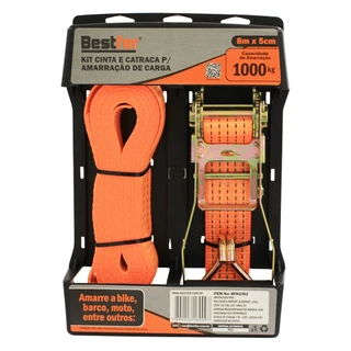 Cinta com catraca para amarração de carga capacidade 1000 kg - BFH2362 - Bestfer em Oferta na Shopee