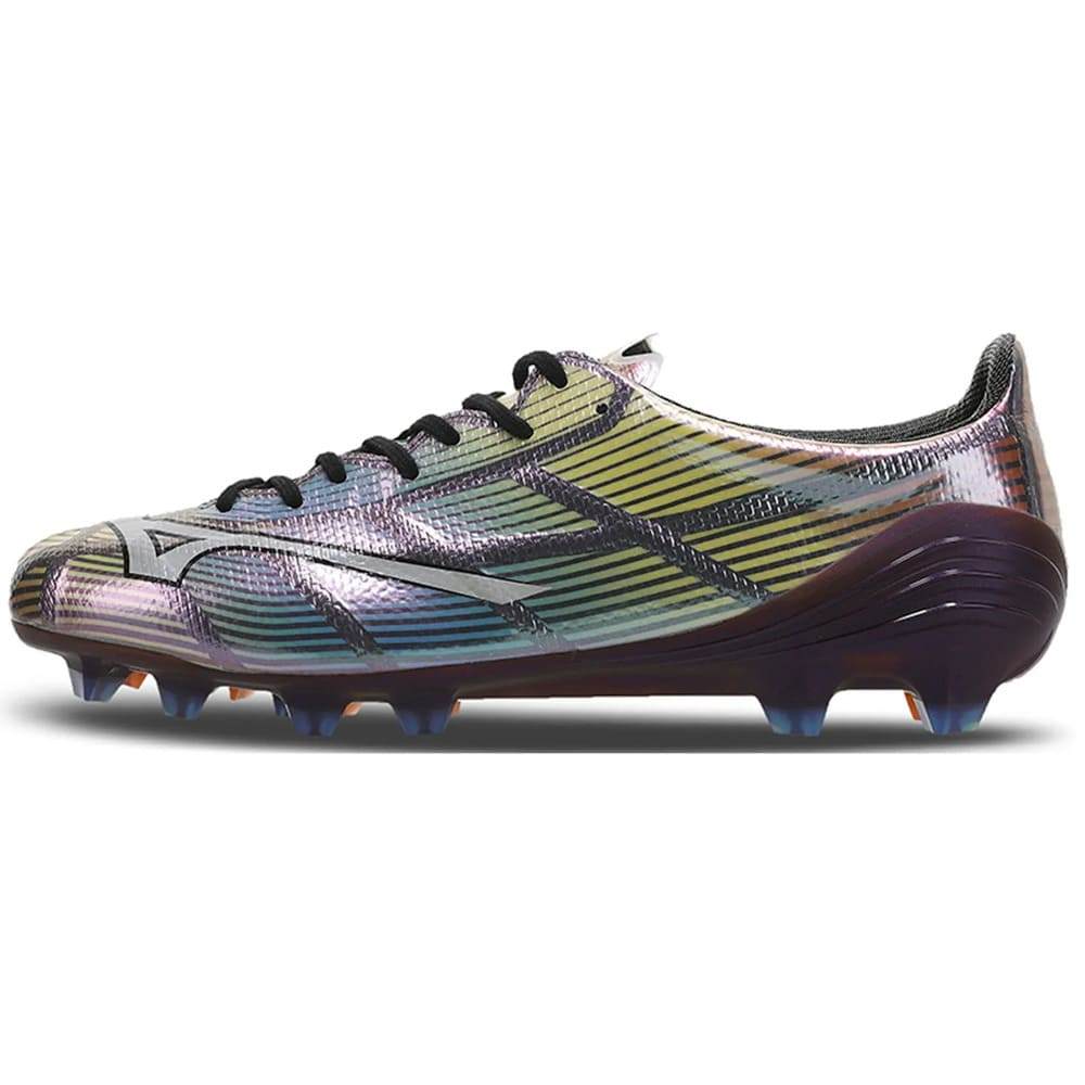 Chuteira Mizuno Campo Alpha II Japan Roxa/Amarelo Oficial + NF