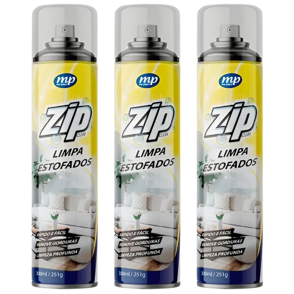 KIt 3 Limpa Estofados Zip Spray 300ML My Place Zip Clean | Shopee Brasil