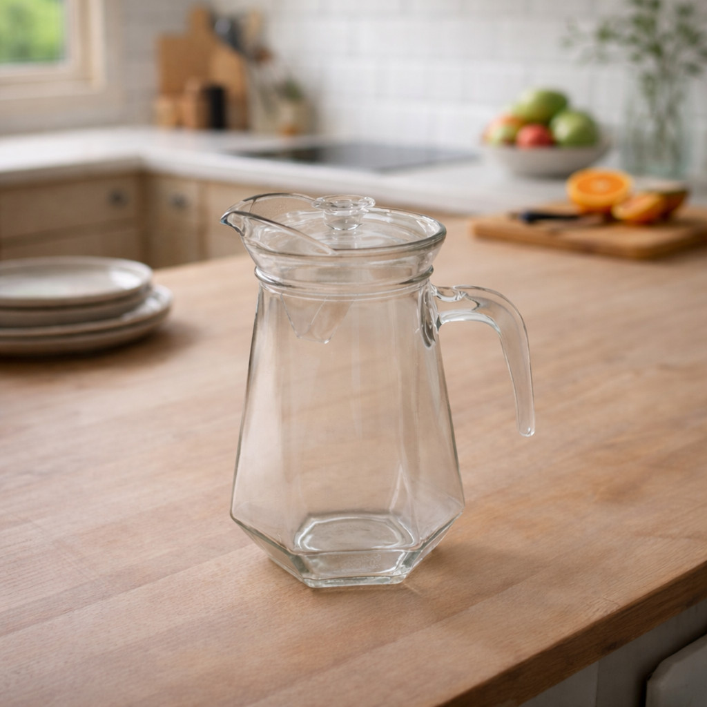Jarra de Vidro 1,2L Transparente para Água e Suco Com Tampa | Shopee Brasil
