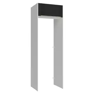 Porta-Geladeira 73 cm 1 Porta Basculante Branco/Preto Lux Madesa em Oferta na Shopee