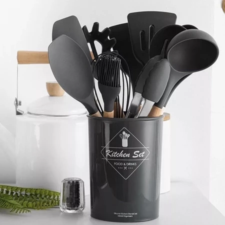 Jogo Completo de Utensílios de Cozinha de Silicone Itens Essenciais para sua Casa KITC/12 JIMMY