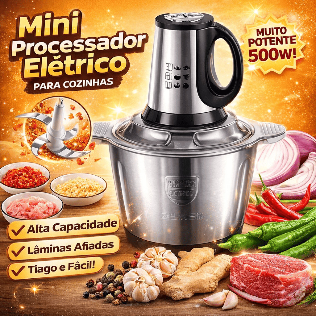 Triturador De Alimentos Alça 110v/220v Carne e Legumes Elétr
