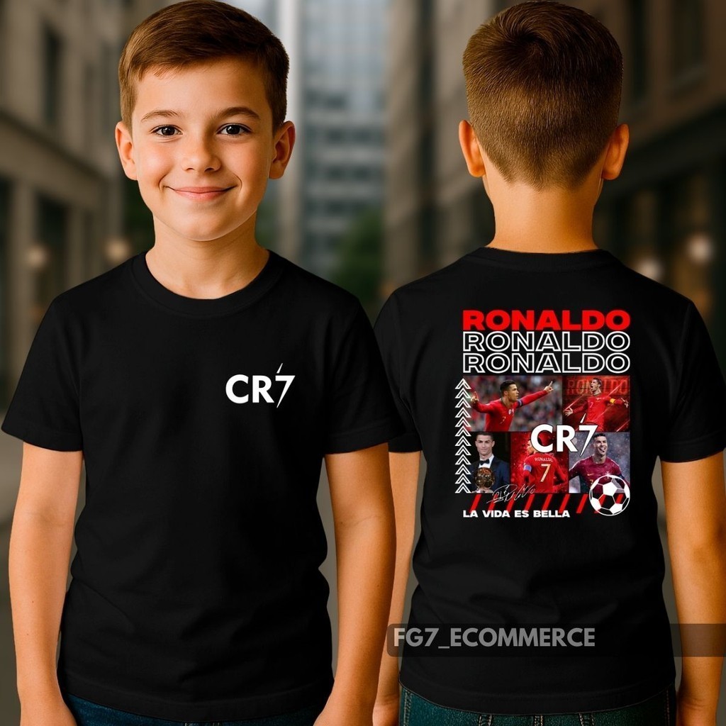 Camisa Jogador CR7 Cristiano Ronaldo Camiseta Infantil Juvenil Crianças ...