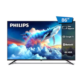 Smart TV LED 86 Ultra HD 4K 86PUG7019/78 com Google TV, Comando de Voz, Wi-Fi, Entradas HDMI e USB Philips em Oferta na Shopee